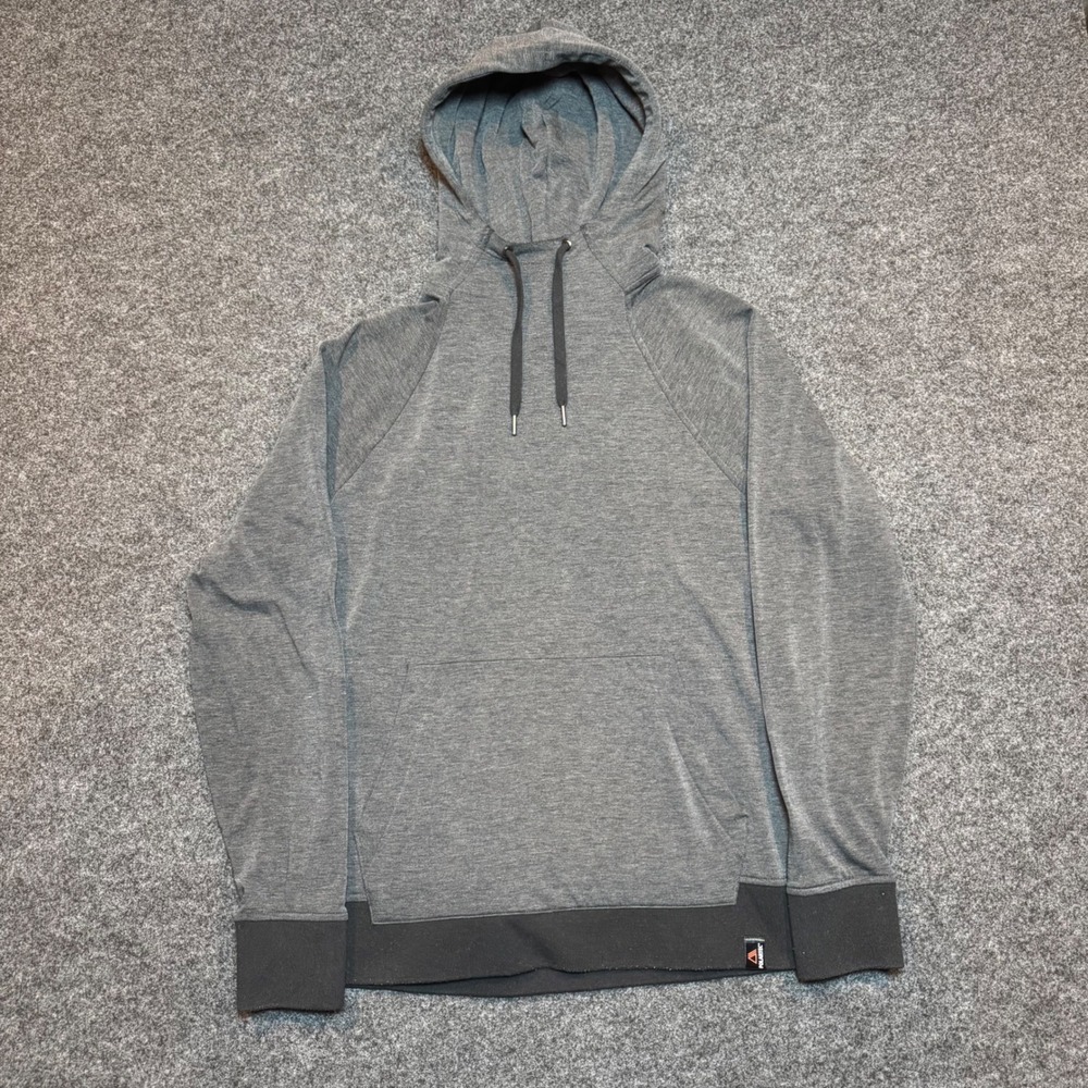 Banana Republic Polartec Fleece Hoodie Mens Medium Gray Raglan Sweatshirt
